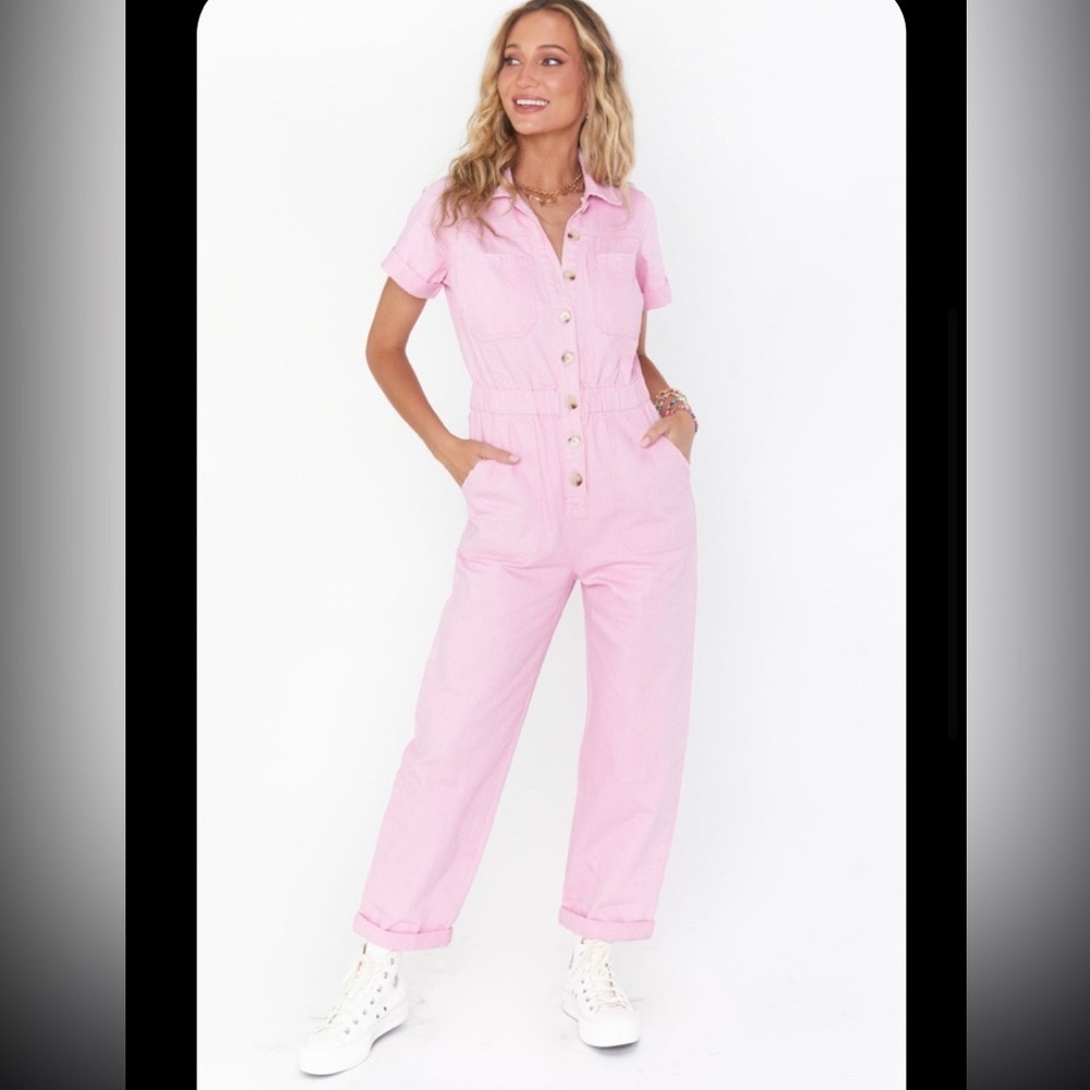 Show Me Your Mumu XL Cannon jumpsuit in Pink